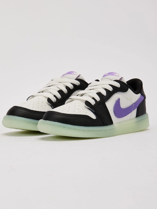Nike Shoes - NWT!! Nike Low-Top Sneakers; White, Black and Purple with Glow in the dark soles